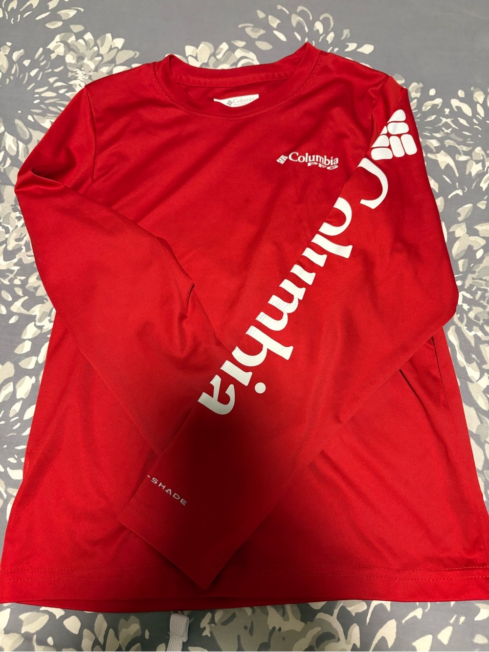 Columbia Red Long-Sleeve Logo Performance Tee